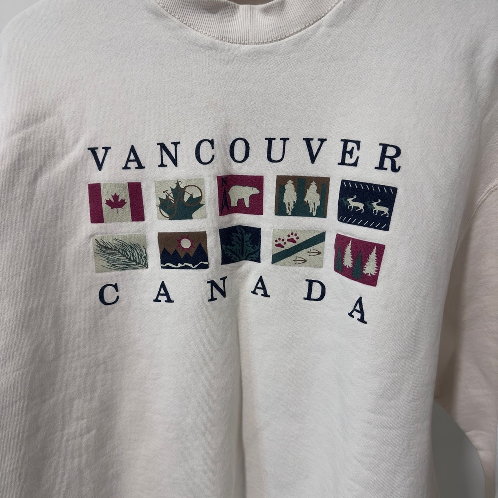 Vintage Vancouver Canada Oversized Sweatshirt Medium Large - Picture 2 of 9